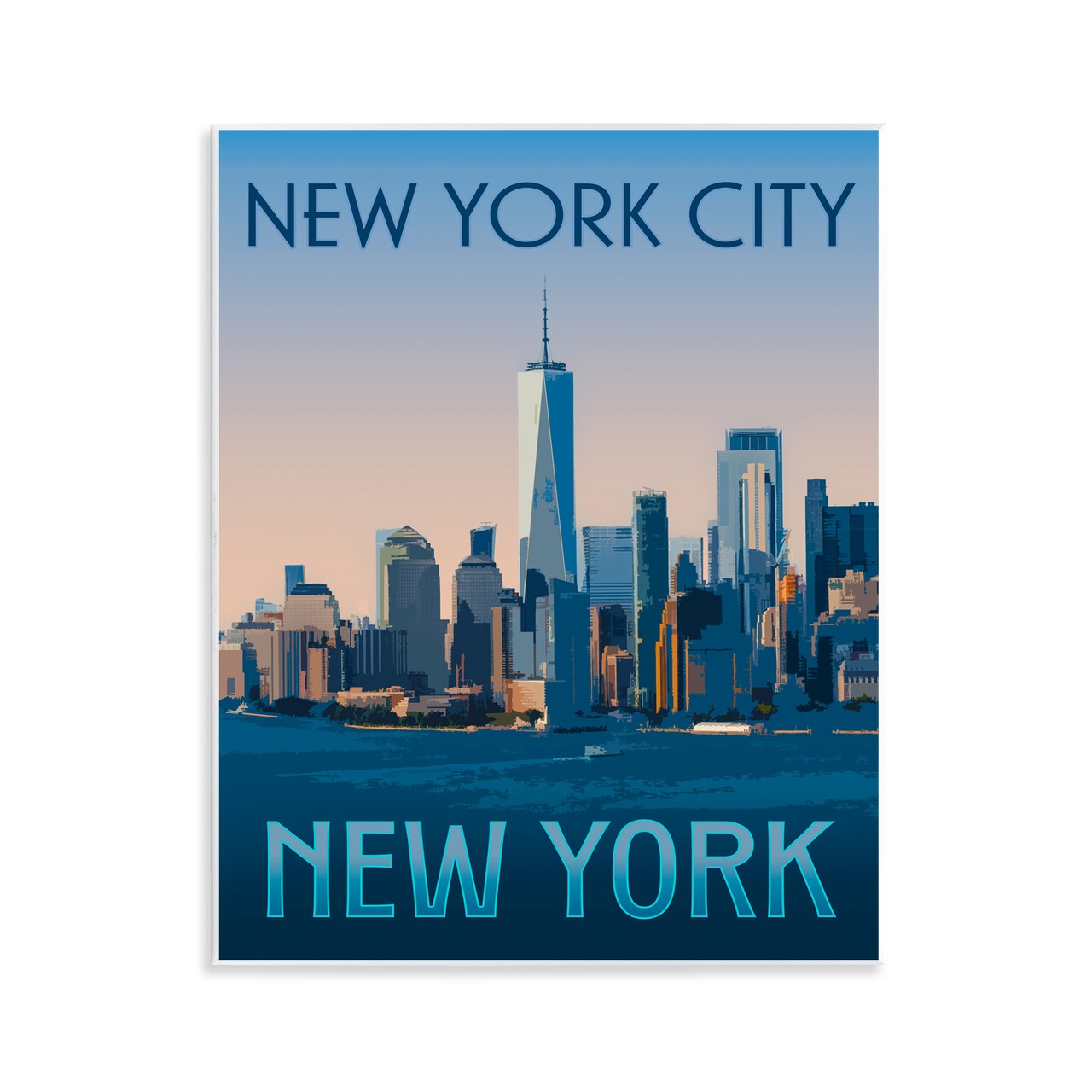 Stupell Industries New York Landmark Skyline Wall Plaque Design by Victoria Barnes